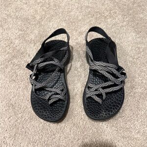 Chaco Women’s Black & Gray Braided Strap Sandals
